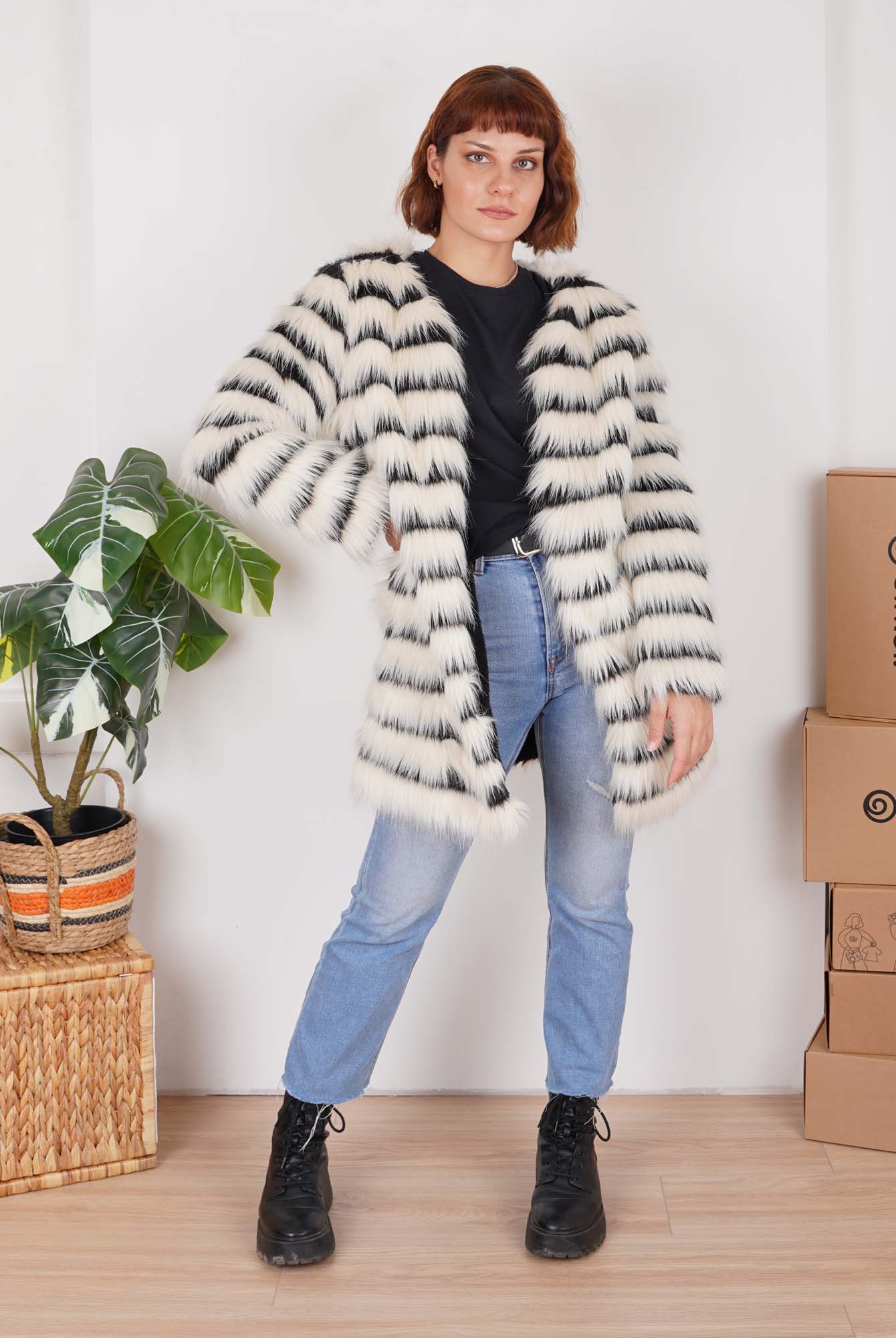 Vera & lucy hot sale fur coat